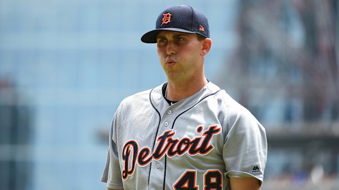 ATLANTA, GEORGIA - JUNE 02: Matthew Boyd #48 of the Detroit Tigers walks to the dugout after the third inning against the Atlanta Braves at SunTrust Park on June 02, 2019 in Atlanta, Georgia. (Photo by Logan Riely/Getty Images) ATLANTA, GEORGIA - JUNE 02: Matthew Boyd #48 of the Detroit Tigers walks to the dugout after the third inning against the Atlanta Braves at SunTrust Park on June 02, 2019 in Atlanta, Georgia. (Photo by Logan Riely/Getty Images)