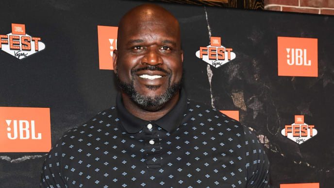 LAS VEGAS, NEVADA - OCTOBER 09: Shaquille O'Neal arrives at Omnia Nightclub for night one of JBL Fest 2019 at Caesars Palace on October 09, 2019 in Las Vegas, Nevada. (Photo by Kevin Mazur/Getty Images for JBL) LAS VEGAS, NEVADA - OCTOBER 09: Shaquille O'Neal arrives at Omnia Nightclub for night one of JBL Fest 2019 at Caesars Palace on October 09, 2019 in Las Vegas, Nevada. (Photo by Kevin Mazur/Getty Images for JBL)