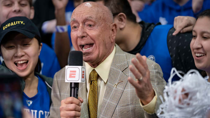 LEXINGTON, KY - FEBRUARY 12: ESPN commentator Dick Vitale is seen before the Kentucky Wildcats and LSU Tigers game at Rupp Arena on February 12, 2019 in Lexington, Kentucky. (Photo by Michael Hickey/Getty Images) LEXINGTON, KY - FEBRUARY 12: ESPN commentator Dick Vitale is seen before the Kentucky Wildcats and LSU Tigers game at Rupp Arena on February 12, 2019 in Lexington, Kentucky. (Photo by Michael Hickey/Getty Images)