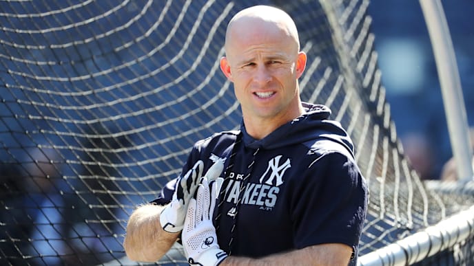 NEW YORK, NEW YORK - OCTOBER 15: Brett Gardner #11 of the New York Yankees looks on during batting practice prior to game three of the American League Championship Series against the Houston Astros at Yankee Stadium on October 15, 2019 in New York City. (Photo by Elsa/Getty Images) NEW YORK, NEW YORK - OCTOBER 15: Brett Gardner #11 of the New York Yankees looks on during batting practice prior to game three of the American League Championship Series against the Houston Astros at Yankee Stadium on October 15, 2019 in New York City. (Photo by Elsa/Getty Images)