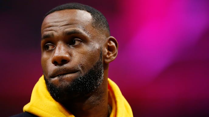 LOS ANGELES, CALIFORNIA - APRIL 05: LeBron James #23 of the Los Angeles Lakers looks on during a timeout in the first half of the game against the Los Angeles Clippers at Staples Center on April 05, 2019 in Los Angeles, California. NOTE TO USER: User expressly acknowledges and agrees that, by downloading and or using this photograph, User is consenting to the terms and conditions of the Getty Images License Agreement. (Photo by Yong Teck Lim/Getty Images) LOS ANGELES, CALIFORNIA - APRIL 05: LeBron James #23 of the Los Angeles Lakers looks on during a timeout in the first half of the game against the Los Angeles Clippers at Staples Center on April 05, 2019 in Los Angeles, California. NOTE TO USER: User expressly acknowledges and agrees that, by downloading and or using this photograph, User is consenting to the terms and conditions of the Getty Images License Agreement. (Photo by Yong Teck Lim/Getty Images)