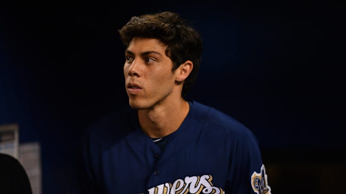 MIAMI, FLORIDA - SEPTEMBER 09: Christian Yelich #22 of the Milwaukee Brewers in action against the Miami Marlins at Marlins Park on September 09, 2019 in Miami, Florida. (Photo by Mark Brown/Getty Images) MIAMI, FLORIDA - SEPTEMBER 09: Christian Yelich #22 of the Milwaukee Brewers in action against the Miami Marlins at Marlins Park on September 09, 2019 in Miami, Florida. (Photo by Mark Brown/Getty Images)