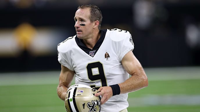 NEW ORLEANS, LOUISIANA - AUGUST 09: Drew Brees #9 of the New Orleans Saints during a preseason game at the Mercedes Benz Superdome on August 09, 2019 in New Orleans, Louisiana. (Photo by Chris Graythen/Getty Images) NEW ORLEANS, LOUISIANA - AUGUST 09: Drew Brees #9 of the New Orleans Saints during a preseason game at the Mercedes Benz Superdome on August 09, 2019 in New Orleans, Louisiana. (Photo by Chris Graythen/Getty Images)