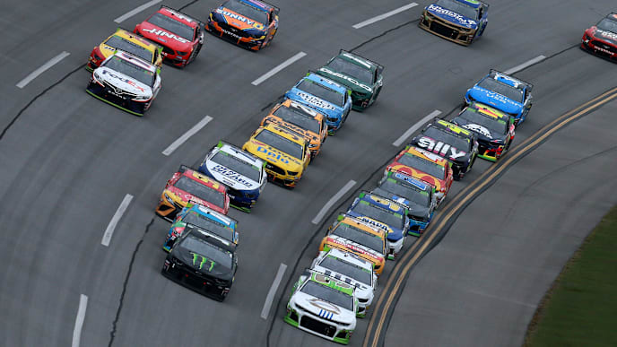TALLADEGA, ALABAMA - OCTOBER 13: Kurt Busch, driver of the #1 Monster Energy Chevrolet, races during Monster Energy NASCAR Cup Series 1000Bulbs.com 500 at Talladega Superspeedway on October 13, 2019 in Talladega, Alabama. (Photo by Sean Gardner/Getty Images) TALLADEGA, ALABAMA - OCTOBER 13: Kurt Busch, driver of the #1 Monster Energy Chevrolet, races during Monster Energy NASCAR Cup Series 1000Bulbs.com 500 at Talladega Superspeedway on October 13, 2019 in Talladega, Alabama. (Photo by Sean Gardner/Getty Images)