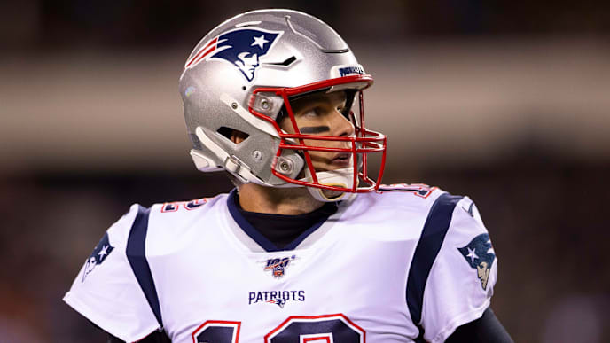 PHILADELPHIA, PA - NOVEMBER 17: Tom Brady #12 of the New England Patriots looks on against the Philadelphia Eagles at Lincoln Financial Field on November 17, 2019 in Philadelphia, Pennsylvania. (Photo by Mitchell Leff/Getty Images) PHILADELPHIA, PA - NOVEMBER 17: Tom Brady #12 of the New England Patriots looks on against the Philadelphia Eagles at Lincoln Financial Field on November 17, 2019 in Philadelphia, Pennsylvania. (Photo by Mitchell Leff/Getty Images)