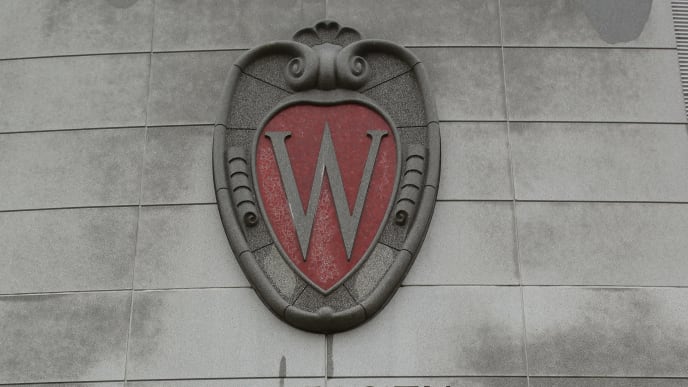 MADISON, WI - OCTOBER 12: A University of Wisconsin logo on the side of the Kohl Center on the campus of the University of Wisconsin on October 12, 2013 in Madison, Wisconsin. (Photo by Mike McGinnis/Getty Images) MADISON, WI - OCTOBER 12: A University of Wisconsin logo on the side of the Kohl Center on the campus of the University of Wisconsin on October 12, 2013 in Madison, Wisconsin. (Photo by Mike McGinnis/Getty Images)