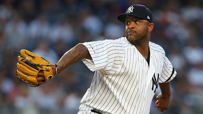 NEW YORK, NY - AUGUST 30: CC Sabathia #52 of the New York Yankees delivers a pitch against the Oakland Athletics during the first inning of a game at Yankee Stadium on August 30, 2019 in New York City. (Photo by Rich Schultz/Getty Images) NEW YORK, NY - AUGUST 30: CC Sabathia #52 of the New York Yankees delivers a pitch against the Oakland Athletics during the first inning of a game at Yankee Stadium on August 30, 2019 in New York City. (Photo by Rich Schultz/Getty Images)