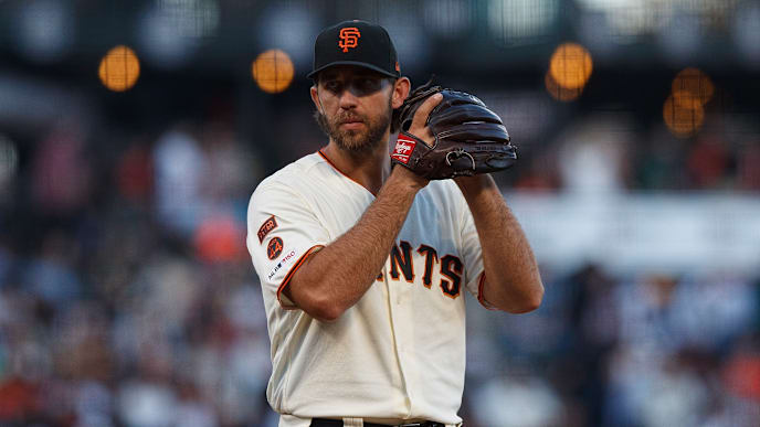 SAN FRANCISCO, CA - AUGUST 13: Madison Bumgarner #40 of the San Francisco Giants pitches against the Oakland Athletics during the third inning at Oracle Park on August 13, 2019 in San Francisco, California. The San Francisco Giants defeated the Oakland Athletics 3-2. (Photo by Jason O. Watson/Getty Images) SAN FRANCISCO, CA - AUGUST 13: Madison Bumgarner #40 of the San Francisco Giants pitches against the Oakland Athletics during the third inning at Oracle Park on August 13, 2019 in San Francisco, California. The San Francisco Giants defeated the Oakland Athletics 3-2. (Photo by Jason O. Watson/Getty Images)