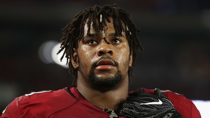 GLENDALE, AZ - AUGUST 12: Defensive tackle Robert Nkemdiche #90 of the Arizona Cardinals watches from the sidelines during the NFL game against the Oakland Raiders at the University of Phoenix Stadium on August 12, 2017 in Glendale, Arizona. The Cardinals defeated the Raiders 20-10. (Photo by Christian Petersen/Getty Images) GLENDALE, AZ - AUGUST 12: Defensive tackle Robert Nkemdiche #90 of the Arizona Cardinals watches from the sidelines during the NFL game against the Oakland Raiders at the University of Phoenix Stadium on August 12, 2017 in Glendale, Arizona. The Cardinals defeated the Raiders 20-10. (Photo by Christian Petersen/Getty Images)