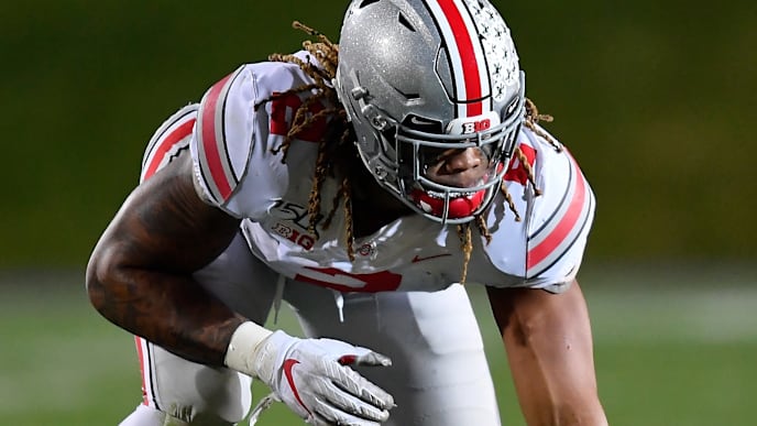 EVANSTON, ILLINOIS - OCTOBER 18: Chase Young #2 of the Ohio State Buckeyes lines up against the Northwestern Wildcats at Ryan Field on October 18, 2019 in Evanston, Illinois. (Photo by Quinn Harris/Getty Images) EVANSTON, ILLINOIS - OCTOBER 18: Chase Young #2 of the Ohio State Buckeyes lines up against the Northwestern Wildcats at Ryan Field on October 18, 2019 in Evanston, Illinois. (Photo by Quinn Harris/Getty Images)