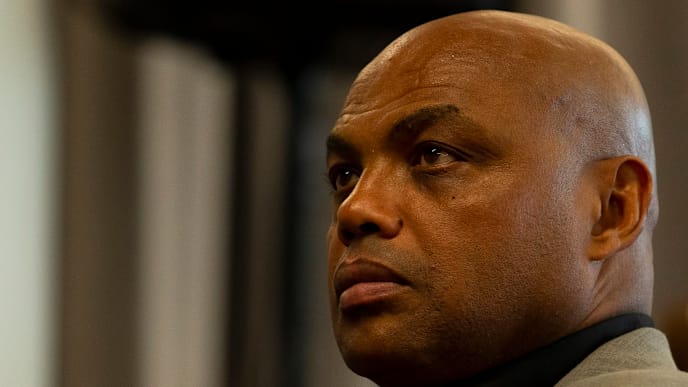 CAMDEN, NJ - SEPTEMBER 13: Charles Barkley looks on prior to his sculpture being unveiled at the Philadelphia 76ers training facility on September 13, 2019 in Camden, New Jersey. (Photo by Mitchell Leff/Getty Images) CAMDEN, NJ - SEPTEMBER 13: Charles Barkley looks on prior to his sculpture being unveiled at the Philadelphia 76ers training facility on September 13, 2019 in Camden, New Jersey. (Photo by Mitchell Leff/Getty Images)