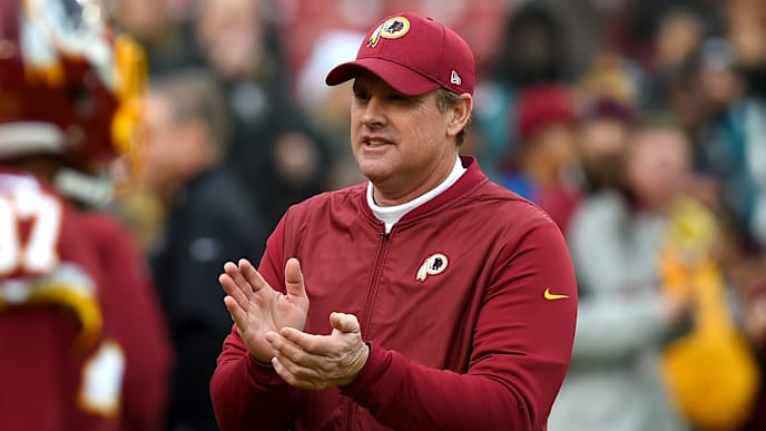 LANDOVER, MD - DECEMBER 30: Head coach Jay Gruden of the Washington Redskins looks on prior to the game against the Philadelphia Eagles at FedExField on December 30, 2018 in Landover, Maryland. (Photo by Will Newton/Getty Images) LANDOVER, MD - DECEMBER 30: Head coach Jay Gruden of the Washington Redskins looks on prior to the game against the Philadelphia Eagles at FedExField on December 30, 2018 in Landover, Maryland. (Photo by Will Newton/Getty Images)
