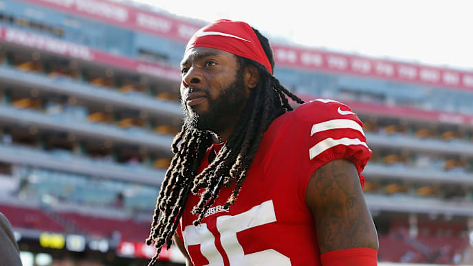SANTA CLARA, CALIFORNIA - SEPTEMBER 22: Richard Sherman #25 of the San Francisco 49ers leaves the field after a win against the Pittsburgh Steelers at Levi's Stadium on September 22, 2019 in Santa Clara, California. (Photo by Lachlan Cunningham/Getty Images) SANTA CLARA, CALIFORNIA - SEPTEMBER 22: Richard Sherman #25 of the San Francisco 49ers leaves the field after a win against the Pittsburgh Steelers at Levi's Stadium on September 22, 2019 in Santa Clara, California. (Photo by Lachlan Cunningham/Getty Images)