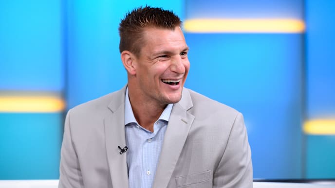 NEW YORK, NEW YORK - SEPTEMBER 10: Rob Gronkowski visits "FOX & Friends" at Fox News Channel Studios on September 10, 2019 in New York City. (Photo by Noam Galai/Getty Images) NEW YORK, NEW YORK - SEPTEMBER 10: Rob Gronkowski visits "FOX & Friends" at Fox News Channel Studios on September 10, 2019 in New York City. (Photo by Noam Galai/Getty Images)