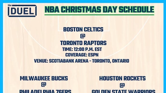 Printable 2019 Nba Christmas Day Schedule