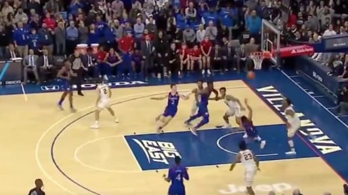 Kansas Jayhawks guard Devon Dotson misses game-winner at the buzzer. Kansas Jayhawks guard Devon Dotson misses game-winner at the buzzer.
