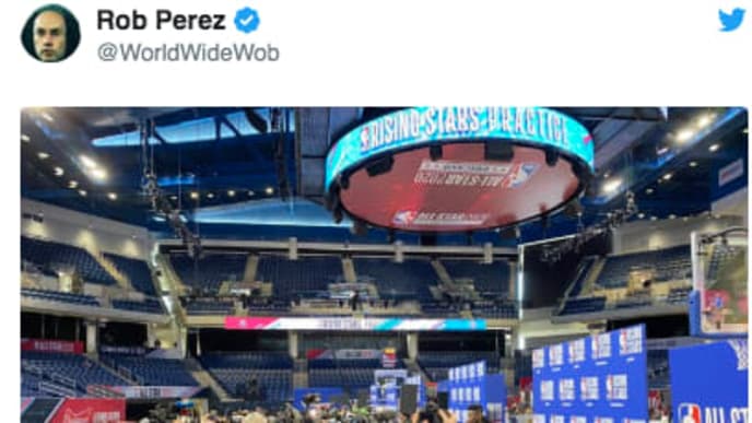 The media surrounded New Orleans Pelicans rookie Zion Williamson at All-Star Weekend. The media surrounded New Orleans Pelicans rookie Zion Williamson at All-Star Weekend.