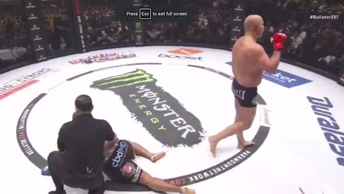 Fedor after knocking out Rampage Jackson. Fedor after knocking out Rampage Jackson.