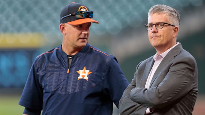A.J. Hinch, Jeff Luhnow A.J. Hinch, Jeff Luhnow