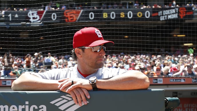 SAN FRANCISCO, CA - JULY 7: Manager Mike Matheny #22 of the St Louis Cardinals stands in the dugout prior to the game against the San Francisco Giants at AT&T Park on July 7, 2018 in San Francisco, California. The Cardinals defeated the Giants 3-2. (Photo by Michael Zagaris/Getty Images) SAN FRANCISCO, CA - JULY 7: Manager Mike Matheny #22 of the St Louis Cardinals stands in the dugout prior to the game against the San Francisco Giants at AT&T Park on July 7, 2018 in San Francisco, California. The Cardinals defeated the Giants 3-2. (Photo by Michael Zagaris/Getty Images)