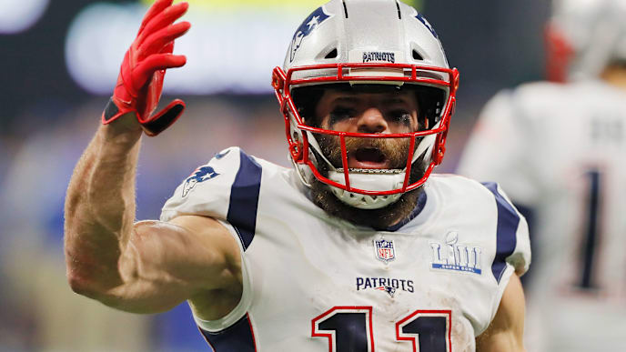 ATLANTA, GA - FEBRUARY 03: Julian Edelman #11 of the New England Patriots reacts after the New England Patriots defeat the Los Angeles Rams 13-3 during Super Bowl LIII at Mercedes-Benz Stadium on February 3, 2019 in Atlanta, Georgia. (Photo by Kevin C. Cox/Getty Images) ATLANTA, GA - FEBRUARY 03: Julian Edelman #11 of the New England Patriots reacts after the New England Patriots defeat the Los Angeles Rams 13-3 during Super Bowl LIII at Mercedes-Benz Stadium on February 3, 2019 in Atlanta, Georgia. (Photo by Kevin C. Cox/Getty Images)