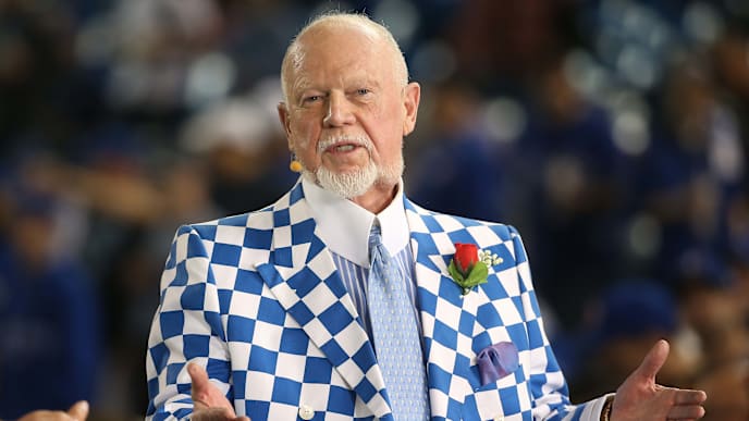 TORONTO, CANADA - APRIL 13: Hockey commentator Don Cherry does a television interview before the Tampa Bay Rays MLB game against the Toronto Blue Jays on April 13, 2015 at Rogers Centre in Toronto, Ontario, Canada. (Photo by Tom Szczerbowski/Getty Images) TORONTO, CANADA - APRIL 13: Hockey commentator Don Cherry does a television interview before the Tampa Bay Rays MLB game against the Toronto Blue Jays on April 13, 2015 at Rogers Centre in Toronto, Ontario, Canada. (Photo by Tom Szczerbowski/Getty Images)