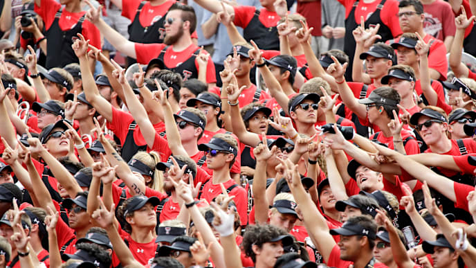 NORMAN, OK - SEPTEMBER 28: The Texas Tech Red Raiders band during the game against the Oklahoma Sooners at Gaylord Family Oklahoma Memorial Stadium on September 28, 2019 in Norman, Oklahoma. The Sooners defeated the Red Raiders 55-16. (Photo by Brett Deering/Getty Images) *** Local Caption *** NORMAN, OK - SEPTEMBER 28: The Texas Tech Red Raiders band during the game against the Oklahoma Sooners at Gaylord Family Oklahoma Memorial Stadium on September 28, 2019 in Norman, Oklahoma. The Sooners defeated the Red Raiders 55-16. (Photo by Brett Deering/Getty Images) *** Local Caption ***