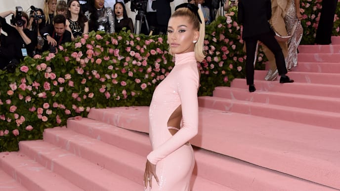 NEW YORK, NEW YORK - MAY 06: Hailey Bieber attends The 2019 Met Gala Celebrating Camp: Notes on Fashion at Metropolitan Museum of Art on May 06, 2019 in New York City. (Photo by John Shearer/Getty Images for THR) NEW YORK, NEW YORK - MAY 06: Hailey Bieber attends The 2019 Met Gala Celebrating Camp: Notes on Fashion at Metropolitan Museum of Art on May 06, 2019 in New York City. (Photo by John Shearer/Getty Images for THR)