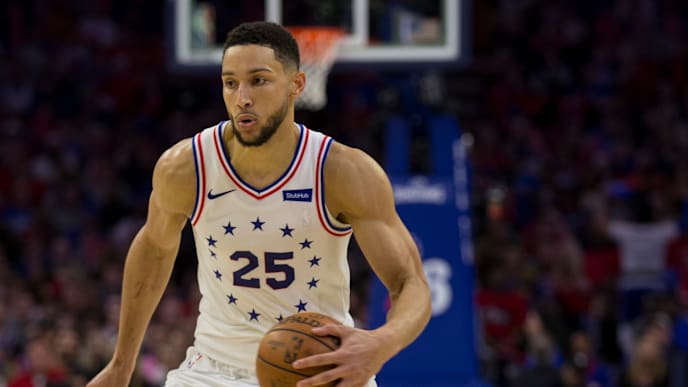 PHILADELPHIA, PA - MAY 09: Ben Simmons #25 of the Philadelphia 76ers dribbles the ball against the Toronto Raptors in Game Six of the Eastern Conference Semifinals at the Wells Fargo Center on May 9, 2019 in Philadelphia, Pennsylvania. The 76ers defeated the Raptors 112-101. NOTE TO USER: User expressly acknowledges and agrees that, by downloading and or using this photograph, User is consenting to the terms and conditions of the Getty Images License Agreement. (Photo by Mitchell Leff/Getty Images) PHILADELPHIA, PA - MAY 09: Ben Simmons #25 of the Philadelphia 76ers dribbles the ball against the Toronto Raptors in Game Six of the Eastern Conference Semifinals at the Wells Fargo Center on May 9, 2019 in Philadelphia, Pennsylvania. The 76ers defeated the Raptors 112-101. NOTE TO USER: User expressly acknowledges and agrees that, by downloading and or using this photograph, User is consenting to the terms and conditions of the Getty Images License Agreement. (Photo by Mitchell Leff/Getty Images)
