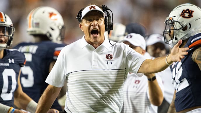 AUBURN, AL - SEPTEMBER 7: Head coach Gus Malzahn of the Auburn Tigers questions a call during the second quarter of their game against the Tulane Green Wave at Jordan-Hare Stadium on September 7, 2019 in Auburn, Alabama. (Photo by Michael Chang/Getty Images) AUBURN, AL - SEPTEMBER 7: Head coach Gus Malzahn of the Auburn Tigers questions a call during the second quarter of their game against the Tulane Green Wave at Jordan-Hare Stadium on September 7, 2019 in Auburn, Alabama. (Photo by Michael Chang/Getty Images)