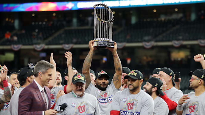 Mike Rizzo, Dave Martinez, Howie Kendrick Mike Rizzo, Dave Martinez, Howie Kendrick