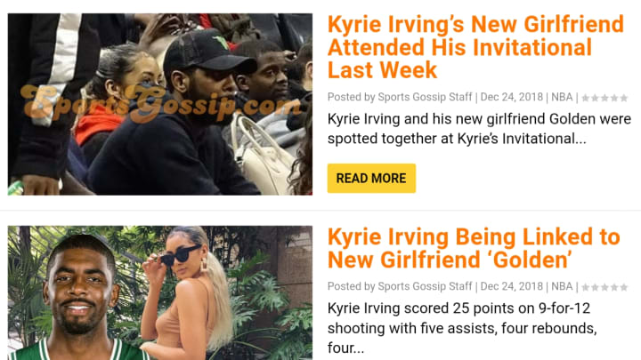 Kyrie Irving Dropped a Video with His Girlfriend Golden