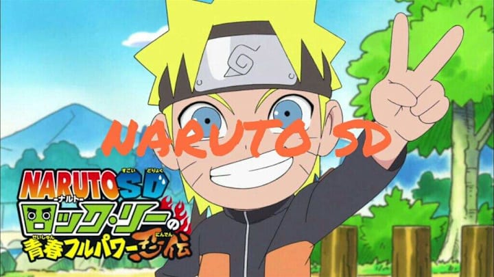Naruto sd es una serie spin off cuyos personajes principales son lee, tenten, neji y Gai