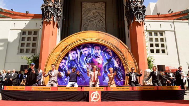 Marvel Studios' "Avengers: Endgame" Cast Place Their Hand Prints In Cement At TCL Chinese Theatre