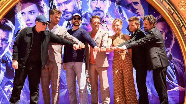 Marvel Studios' "Avengers: Endgame" Cast Place Their Hand Prints In Cement At TCL Chinese Theatre