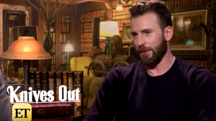 Chris Evans promoting 'Knives Out' with Entertainment Tonight via YouTube.