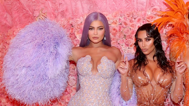 Kylie Jenner and Kim Kardashian at the 2019 Met Gala Celebrating Camp: Notes on Fashion