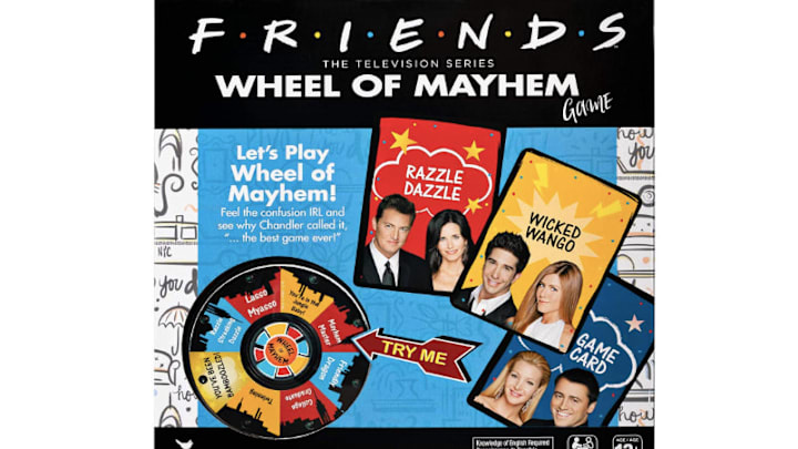 "Wheel of Mayhem" 'Friends' game available on Amazon