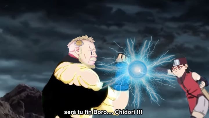 Sarada vs Boro una batalla uno contra uno que dejo a la pequeña Uchiha victoriosa.