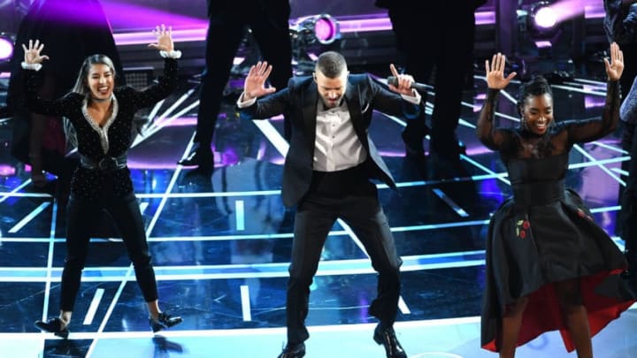 HOLLYWOOD, CA - FEBRUARY 26: Singer/actor Justin Timberlake performs onstage during the 89th Annual Academy Awards at Hollywood