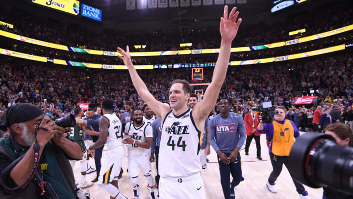 Bojan Bogdanovic, Utah Jazz. Copyright 2019 NBAE (Photo by Noah Graham/NBAE via Getty Images)