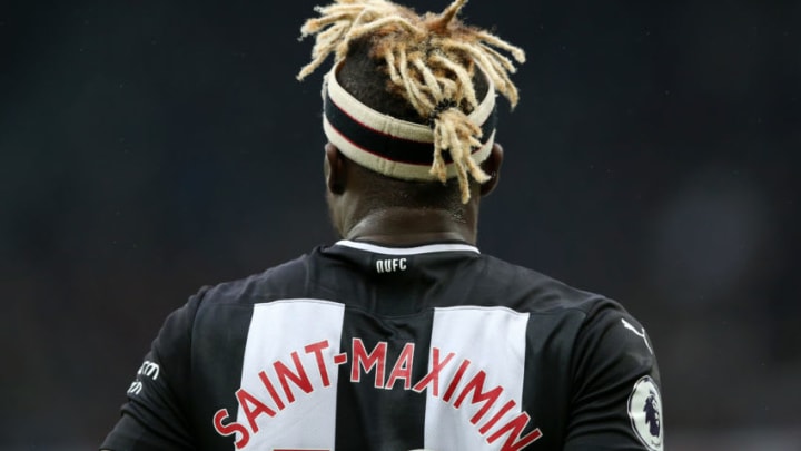 NEWCASTLE UPON TYNE, ENGLAND - OCTOBER 06: Allan Saint-Maximin of Newcastle United during the Premier League match between Newcastle United and Manchester United at St. James Park on October 06, 2019 in Newcastle upon Tyne, United Kingdom. (Photo by Jan Kruger/Getty Images)