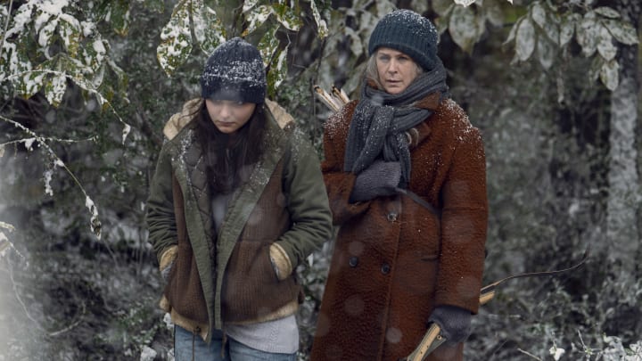 Cassady McClincy as Lydia, Melissa McBride as Carol Peletier – The Walking Dead _ Season 9, Episode 16 – Photo Credit: Gene Page/AMC