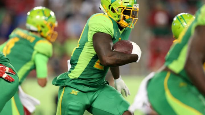 TAMPA, FL - MARCH 1: De'Veon Smith #24 of the Tampa Bay Vipers carries the ball during the XFL game against the DC Defenders at Raymond James Stadium on March 1, 2020 in Tampa, Florida. (Photo by Carmen Mandato/XFL via Getty Images)