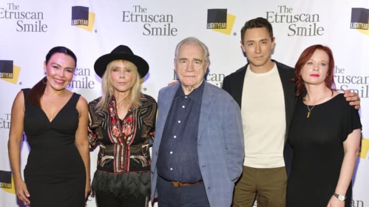 BEVERLY HILLS, CALIFORNIA - OCTOBER 28: (L-R) Saundra Santiago, Rosanna Arquette, Brian Cox, JJ Feild, and Thora Birch attend the premiere of "The Etruscan Smile" at The Writers Guild Theatre on October 28, 2019 in Beverly Hills, California. (Photo by Rodin Eckenroth/Getty Images)