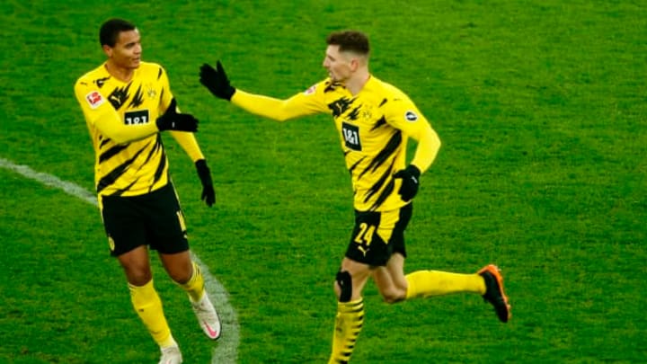 Thomas Meunier is back in the starting XI for the game against Mainz (Photo by LEON KUEGELER/POOL/AFP via Getty Images)