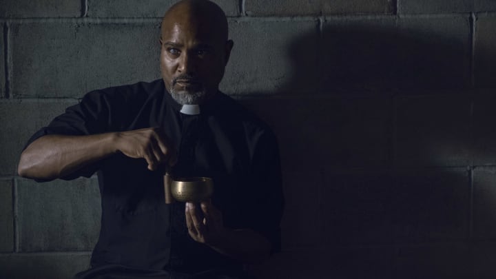 Seth Gilliam as Father Gabriel Stokes – The Walking Dead _ Season 9, Episode 8 – Photo Credit: Gene Page/AMC