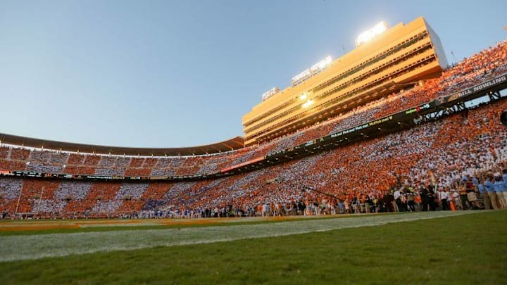 Sep 24, 2016; Knoxville, TN, USA; General view during the second half of the game between the Tennessee Volunteers and the Florida Gators at Neyland Stadium. Tennessee won 38-28. Mandatory Credit: Randy Sartin-USA TODAY Sports