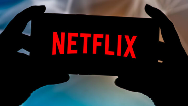 POLAND - 2021/09/23: In this photo illustration a Netflix logo seen displayed on a smartphone. (Photo Illustration by Mateusz Slodkowski/SOPA Images/LightRocket via Getty Images)