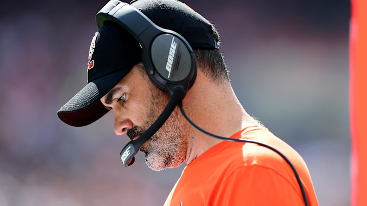 CLEVELAND, OHIO – SEPTEMBER 26: Cleveland Browns head coach Kevin Stefanski during a game between the Cleveland Browns and Chicago Bears at FirstEnergy Stadium on September 26, 2021 in Cleveland, Ohio. (Photo by Emilee Chinn/Getty Images)